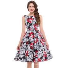 Belle Poque Stock 23 Patterns Sans manches Retro Style Coton Imprimé 50s Vintage Dress 10 Patterns BP000002-3